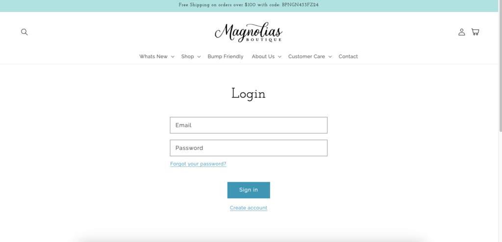 Magnolias_Webpage_Login